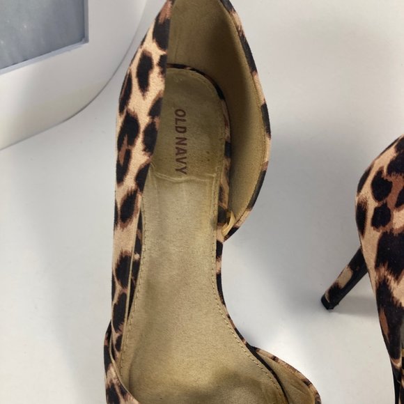 Old Navy cheetah print d'orsay pump heel 10 - Picture 2 of 9